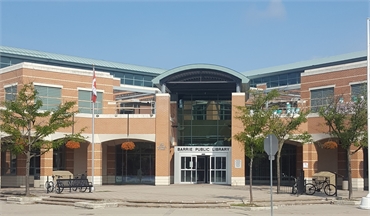 Barrie Public Library - Downtown at 3 minutes drive to the northeast of Dentistry By The Bay