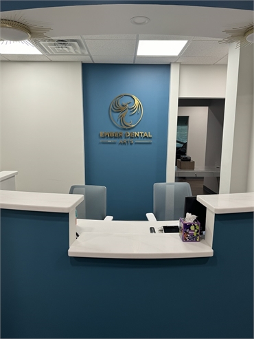 Reception center at Ember Dental Arts Conshohocken PA
