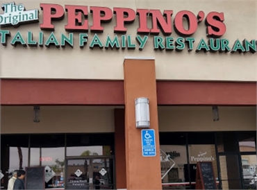Peppinos Italian Family Restaurant at just 6 minutes drive to the northwest of Lake Forest CA dentis