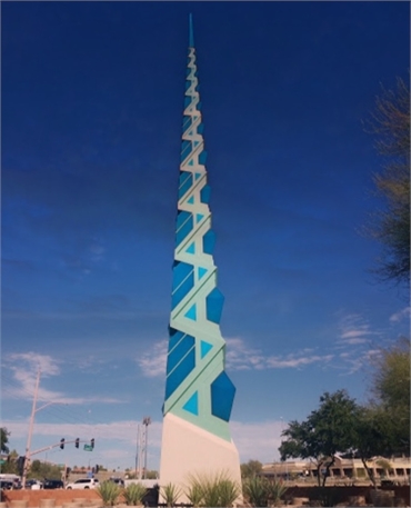 Frank Lloyd Wright Spire 9 minutes drive to the north of Scottsdale dentist A Reason to Smile