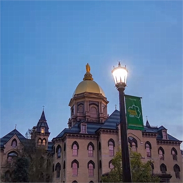 University of Notre Dame 7 minutes drive to the south of South Bend dentist Tulip Tree Dental Care