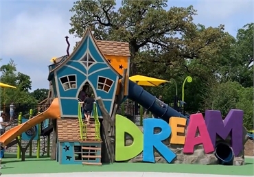 Dream Park 19 minutes drive to the north of Fort Worth dentist Sycamore Smiles Pediatric Dentistry