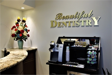 Refreshment station at Tempe dentist Beautiful Dentistry