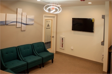 Waiting area and entrance at Premier Arts Dental