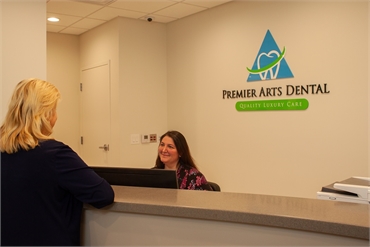 Front desk at Freehold Township dentist Premier Arts Dental