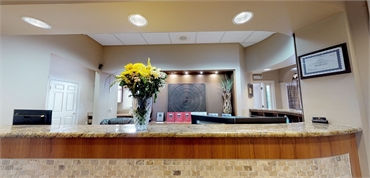 Reception area at Old Hickory dentist Dental Bliss Hermitage