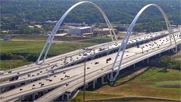 Margaret McDermott Bridge at 12 minutes drive to the south of Dallas dentist Fitz Dental