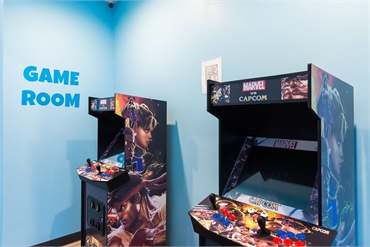 Gaming room for kids at Dallas dentist Fresca Dental