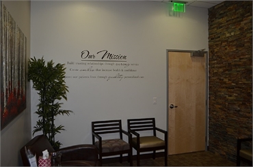 Waiting area and exit at San Marcos dentist Allred Dental