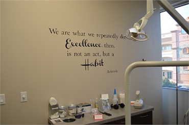 Aristotle quote at San Marcos dentist Allred Dental