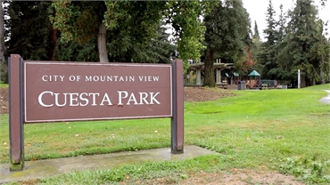 Cuesta Park located  a few paces to the north of Dental Arts of Mountain View