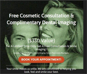FREE Cosmetic Consultation and Complimentary Dental Imaging