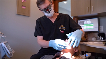 Dr. Zboril at work at Sealy Dental Center