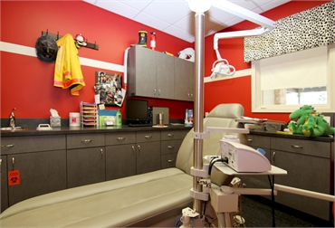 Fire Station themed operatory at Austin pediatric dentist and orthodontist Smiles of Austin