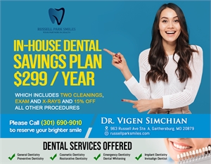 In House Dental Savings Plan 299 per Year