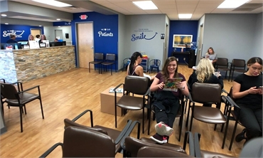 Patient waiting area at Dental Center of Florence