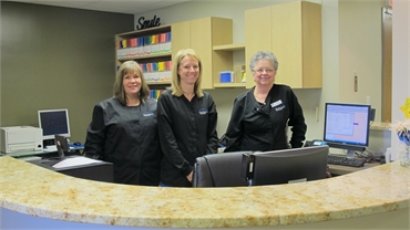 Front desk staff at Bancroft Family Dental Aurora