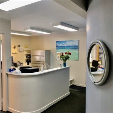advanced dental of westport reception area